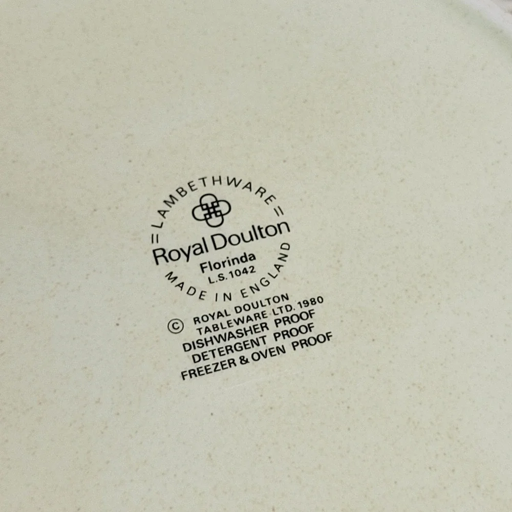 Royal Doulton Lambethware Florinda Covered Casserole Dish L.S.1042 England‎
